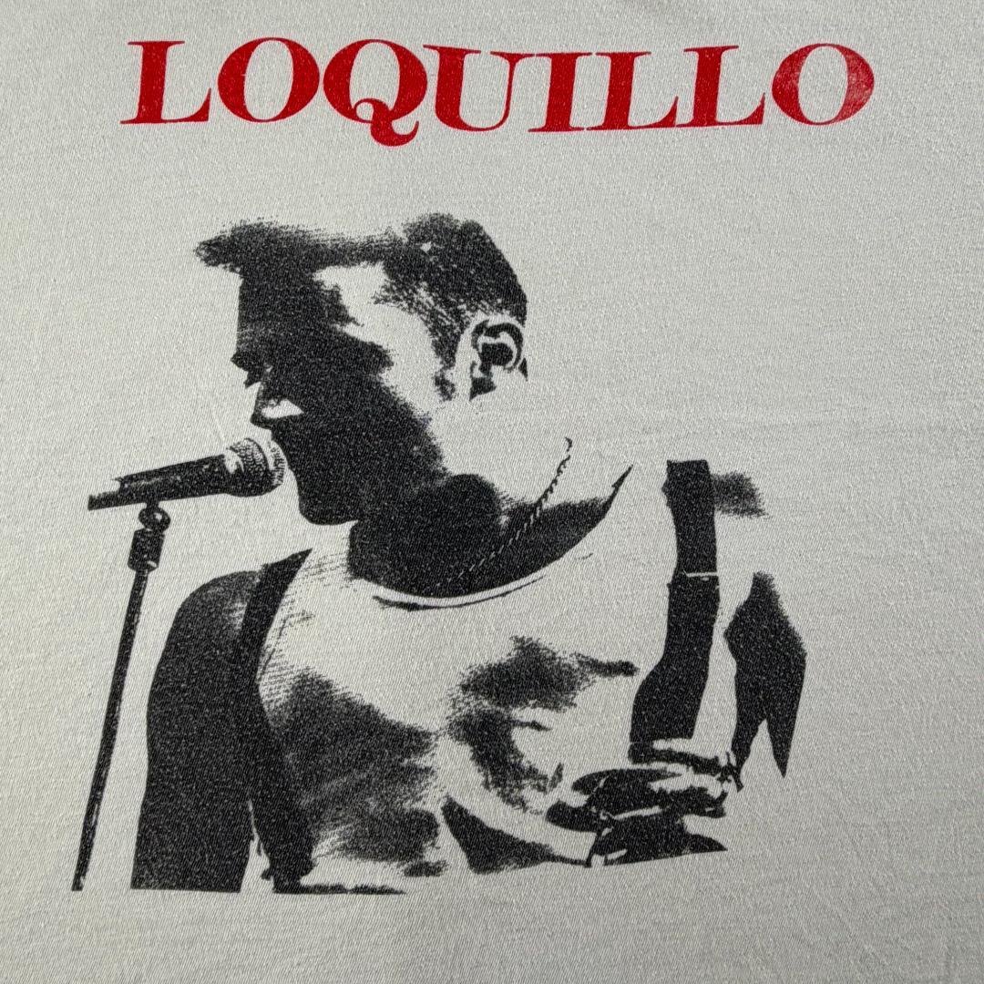 80s Loquillo Tシャツ スペイン ロック バンT 白 半 ba-000051