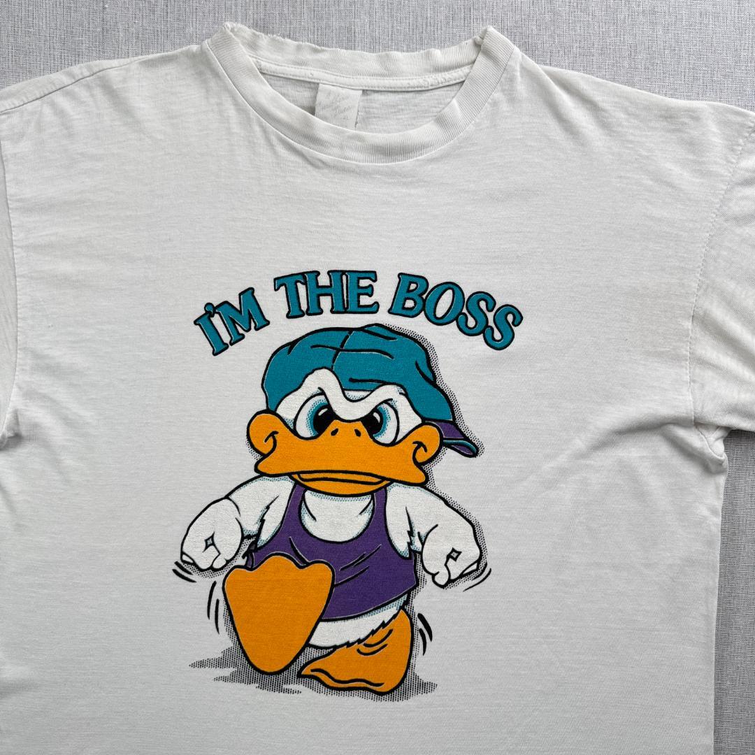 80s 90s Tシャツ アヒル 赤ちゃん 白 ch-u-2505-027