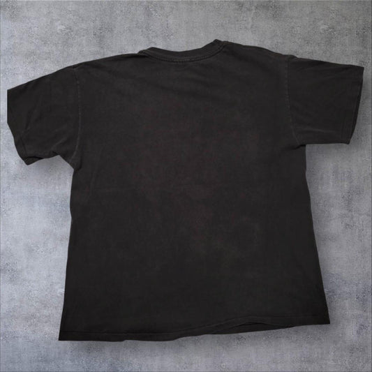 90s USA製 Tシャツ オオカミ 狼 黒 L a-000019
