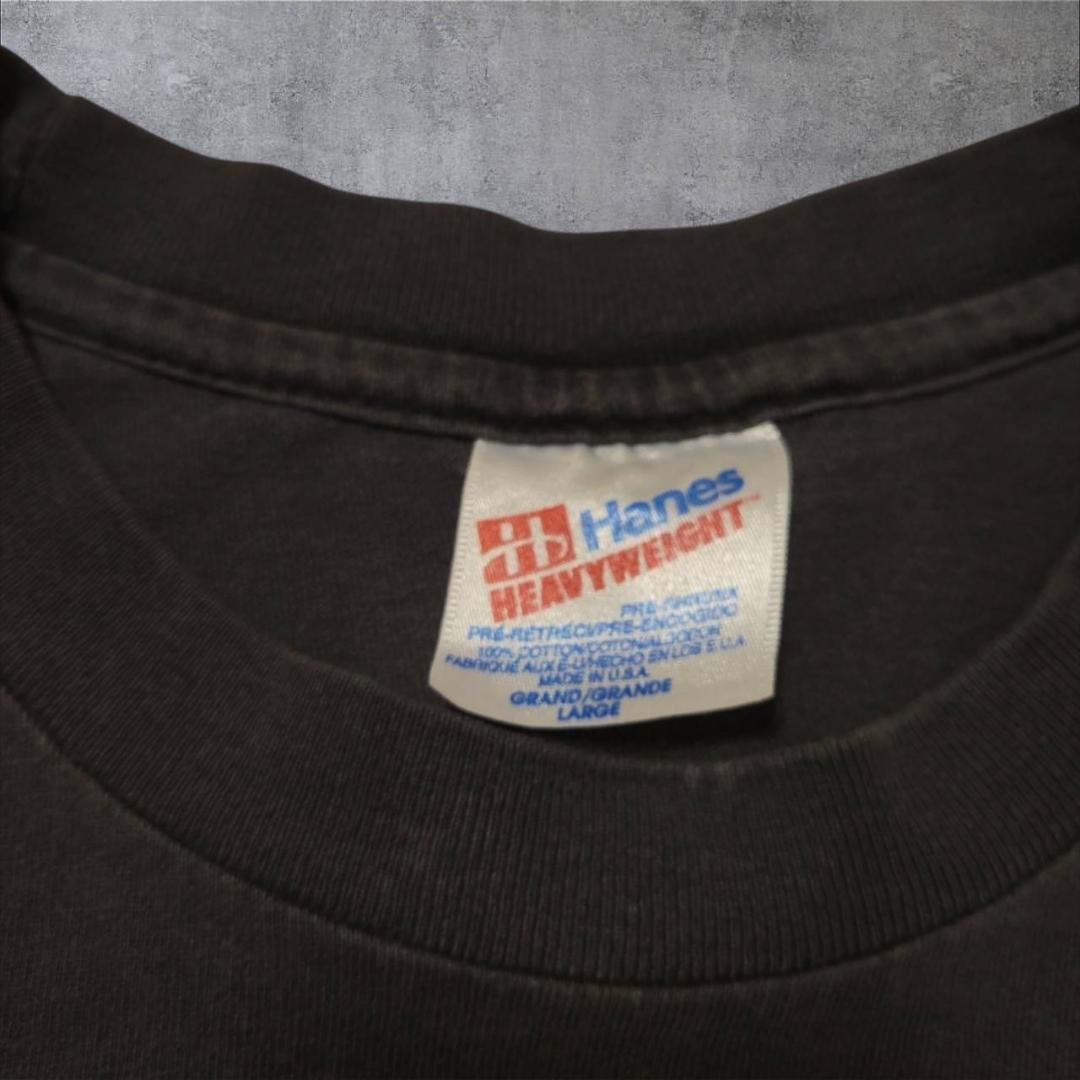 90s USA製 Tシャツ オオカミ 狼 黒 L a-000019