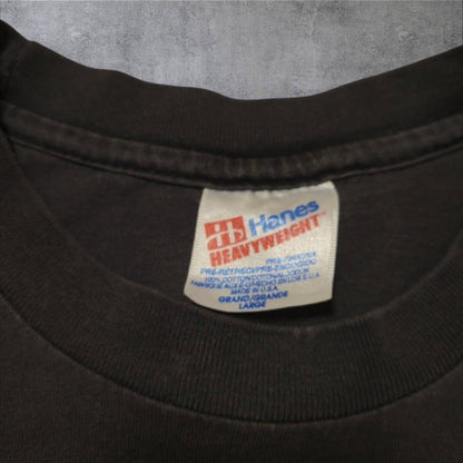 90s USA製 Tシャツ オオカミ 狼 黒 L a-000019