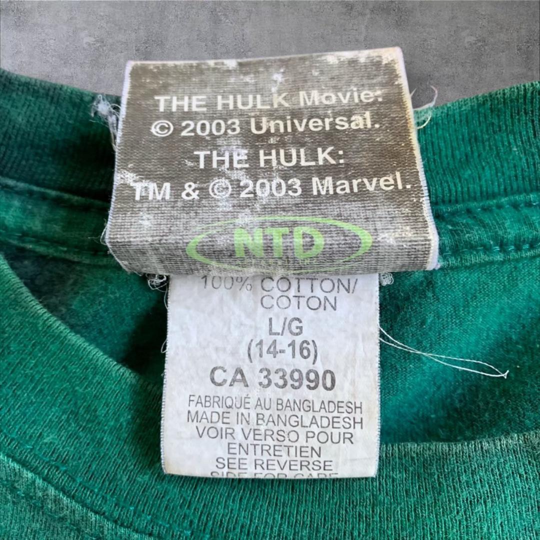 00s マーベル ハルク HULK Tシャツ アメコミ 緑 ch-000028