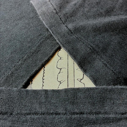 80s タキシード 騙し絵 アートT Hanes USA製 ブラック XL a-u-2505-086