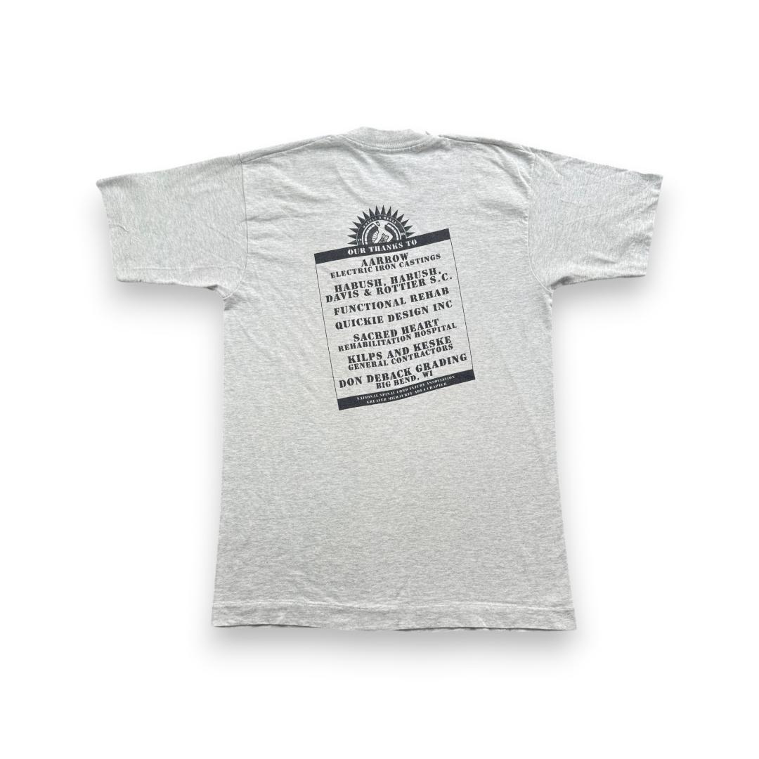 90s アートT Tシャツ USA製 グレー o-000027