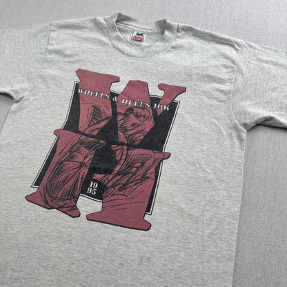 90s アートT Tシャツ USA製 グレー o-000027