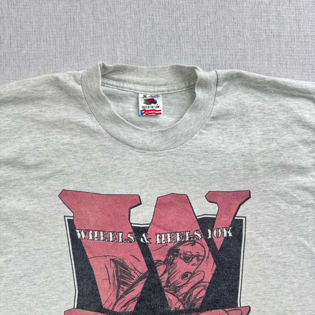 90s アートT Tシャツ USA製 グレー o-000027