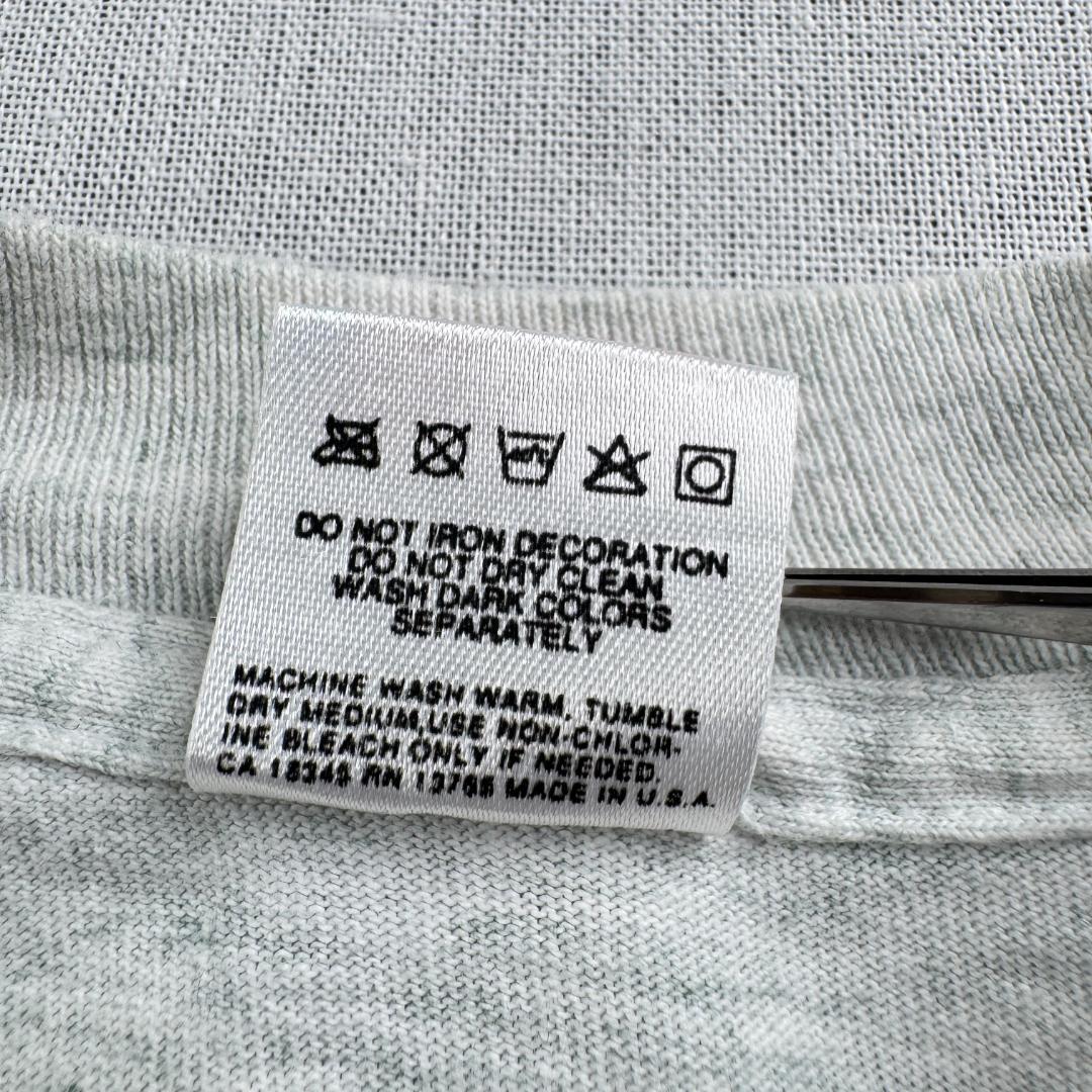 90s アートT Tシャツ USA製 グレー o-000027