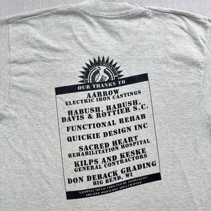 90s アートT Tシャツ USA製 グレー o-000027