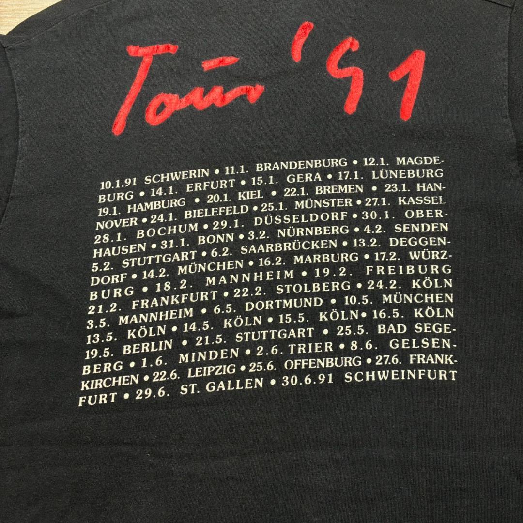 90s USA製 Bap Tour 91 バンドT Tシャツ 黒 L ba-u-2505-041