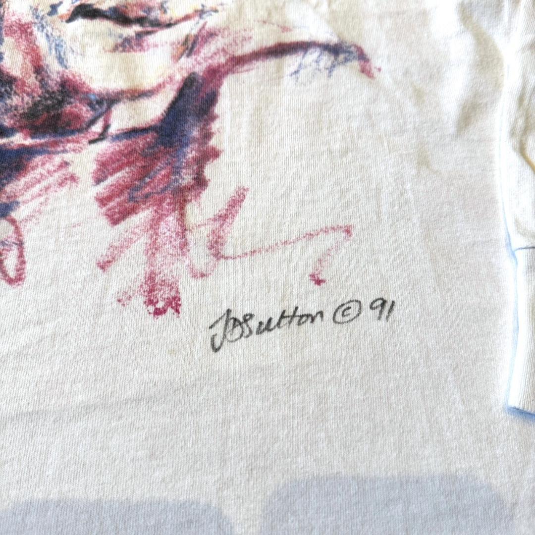 90s アインシュタイン アートT 長袖 偉人 XL z-000024