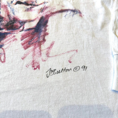 90s アインシュタイン アートT 長袖 偉人 XL z-000024