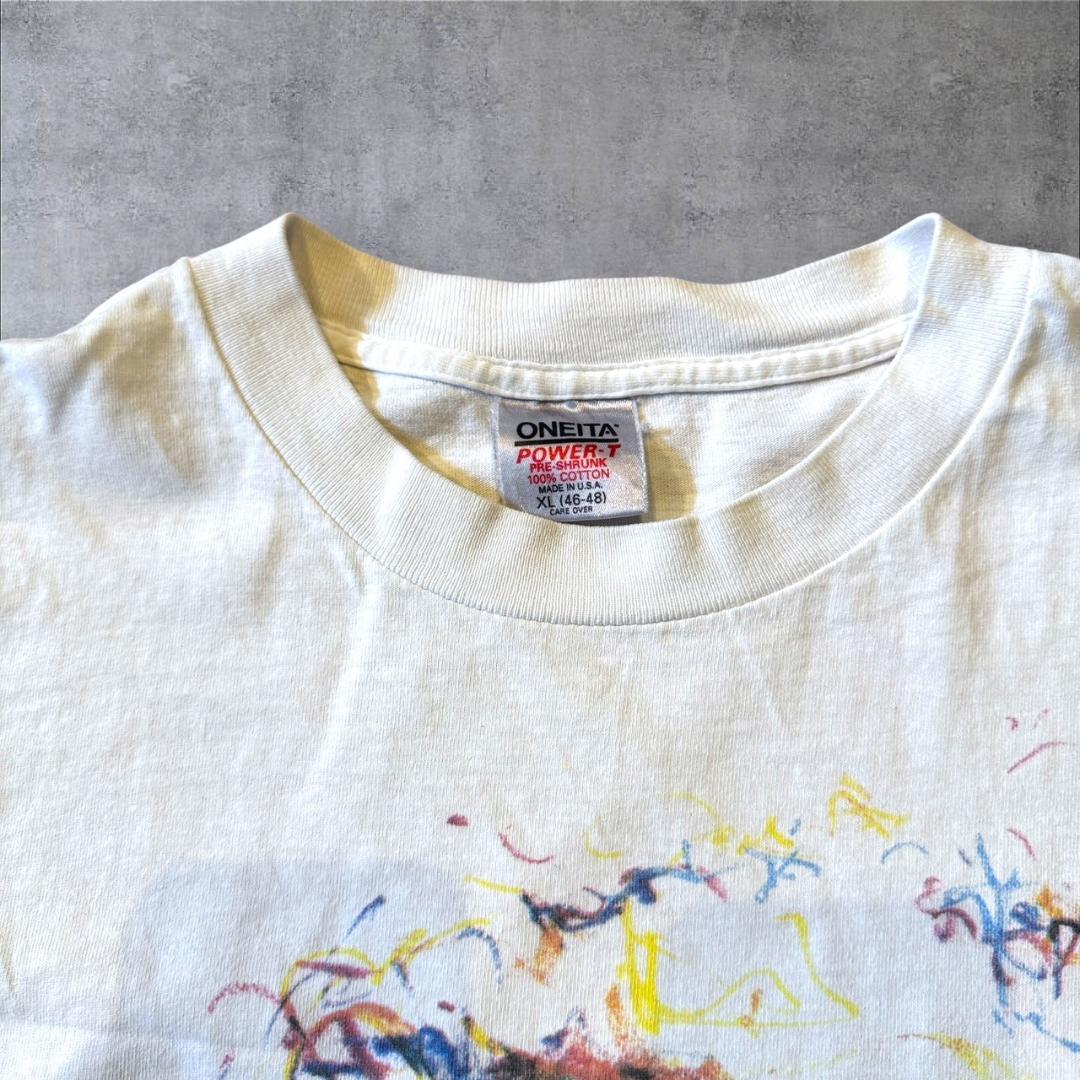 90s アインシュタイン アートT 長袖 偉人 XL z-000024