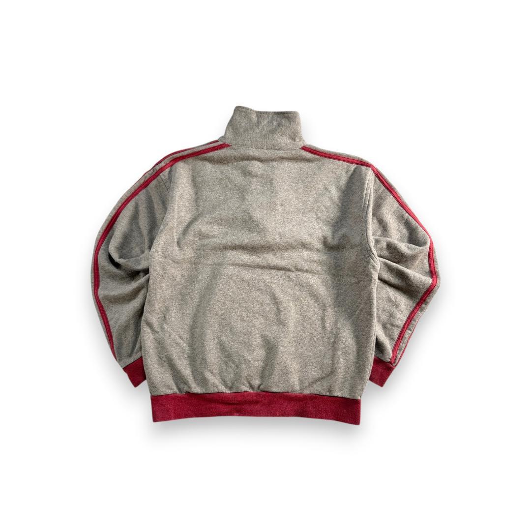 90s adidas アディダス ハーフジップ パーカー トレーナー グレー ja-2603-035