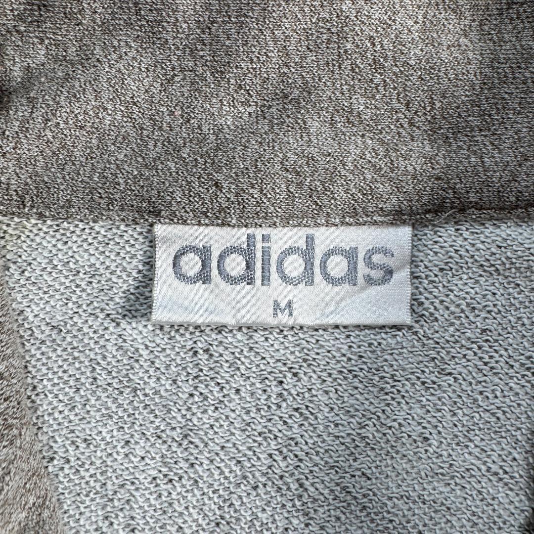 90s adidas アディダス ハーフジップ パーカー トレーナー グレー ja-2603-035