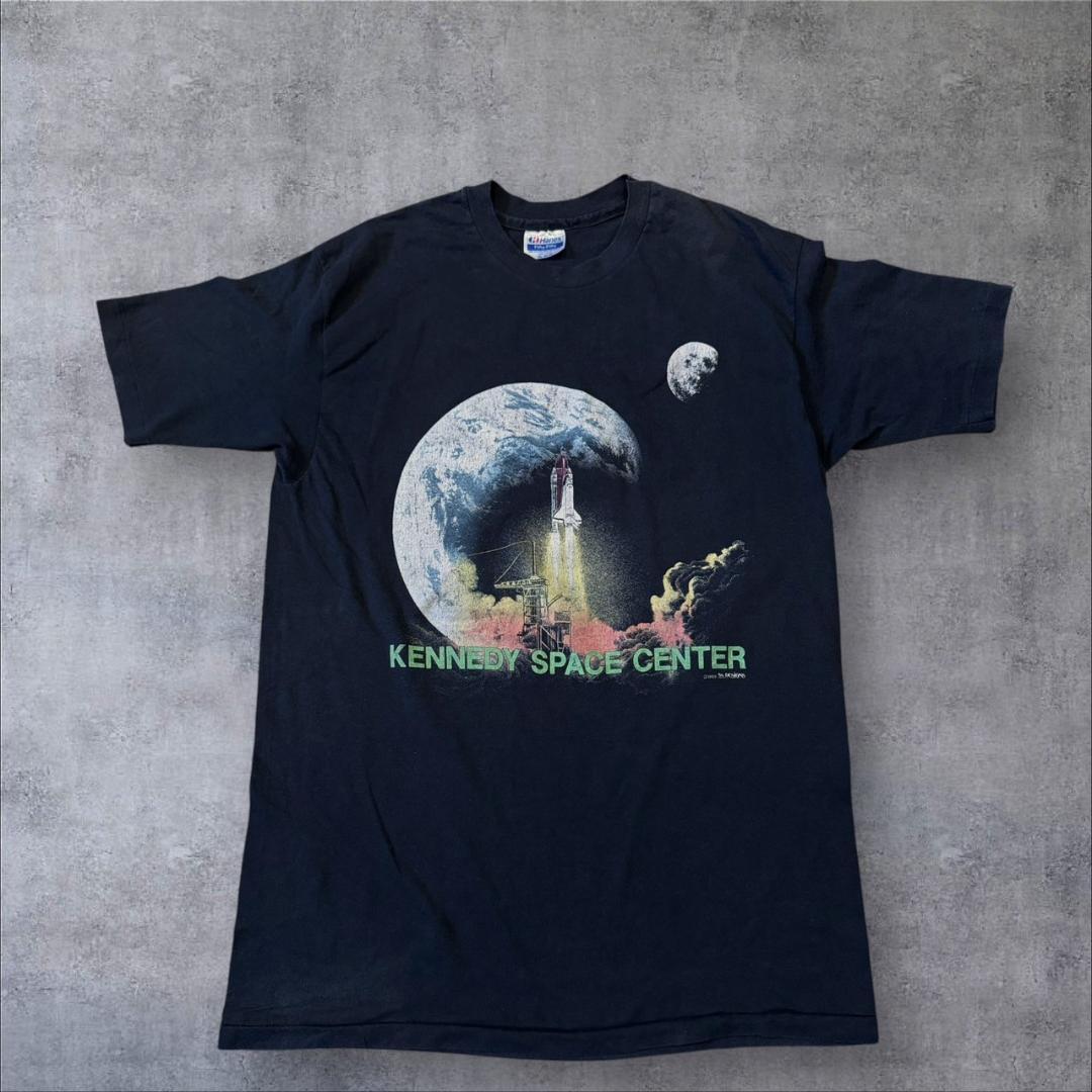 80s ケネディ宇宙センター ヘインズ 黒 XL z-000007