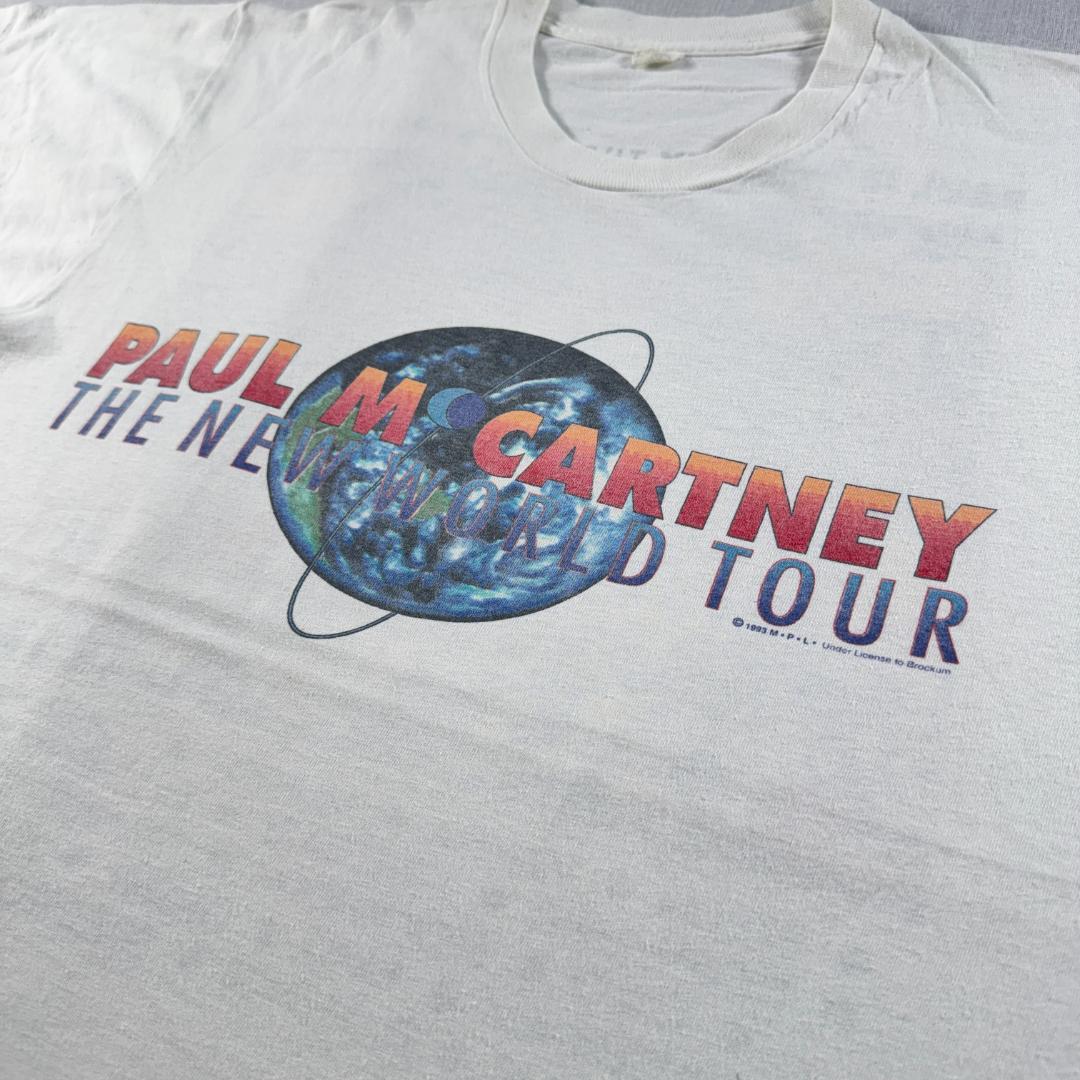 90s ポールマッカートニー 1993 バンド Tシャツ 白 taka着用 ba-000033