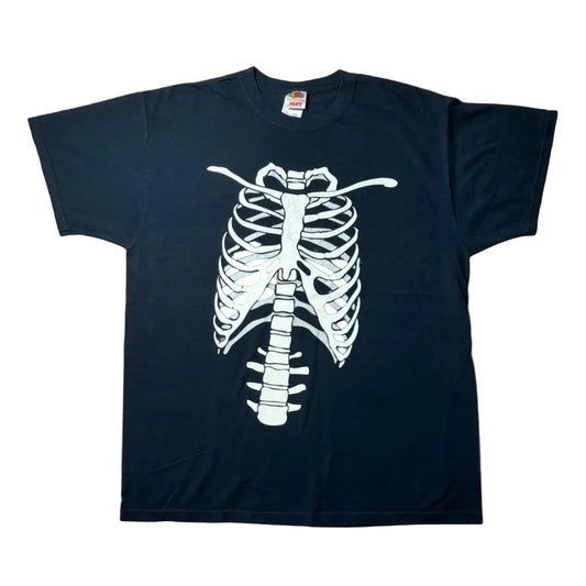 肋骨 スカル ボーン フルーツオブザルーム ブラック XL a-u-2505-089