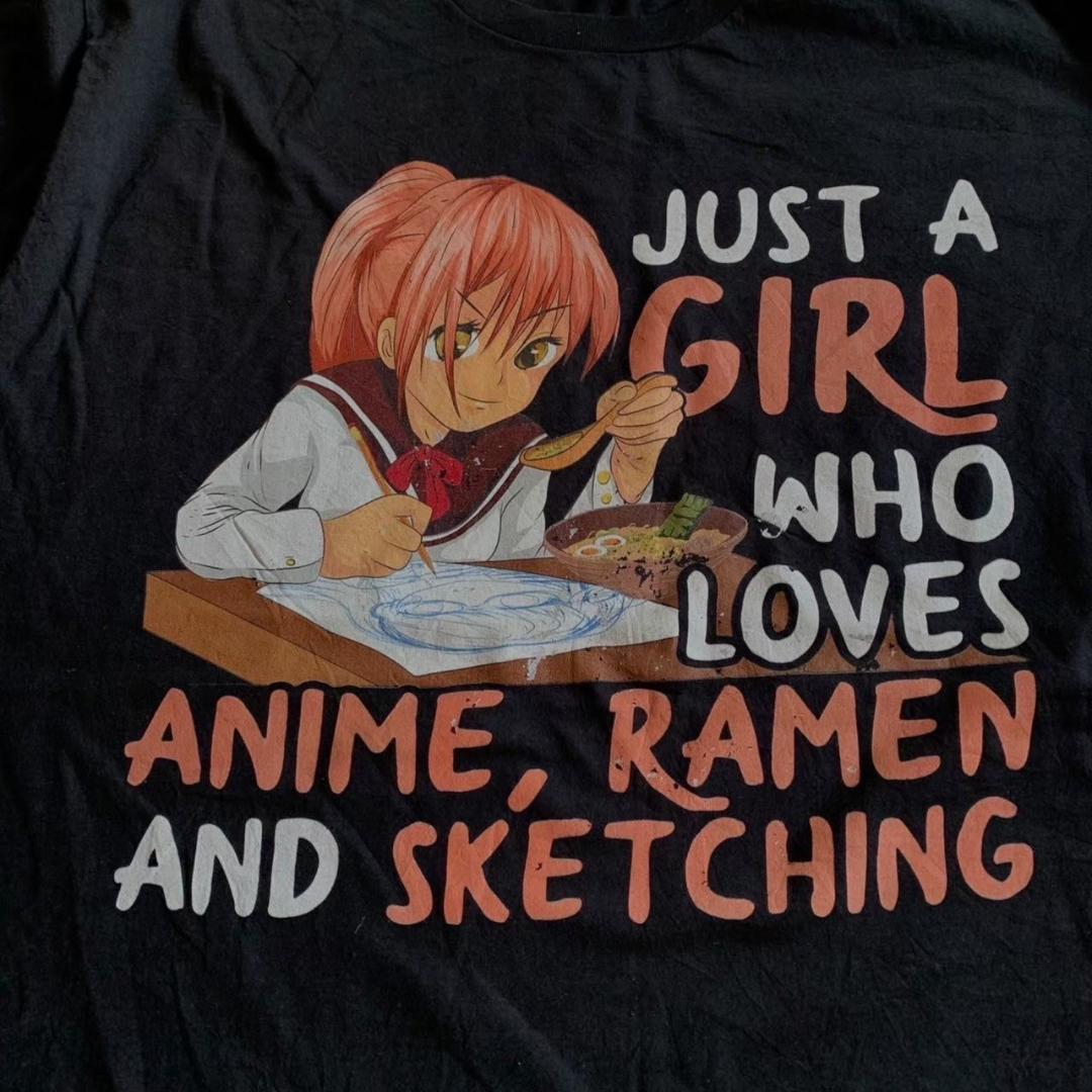 00s Y2K アニメ anime Tシャツ ゲーム アニメ 少女 制服 大きめ ch-000017