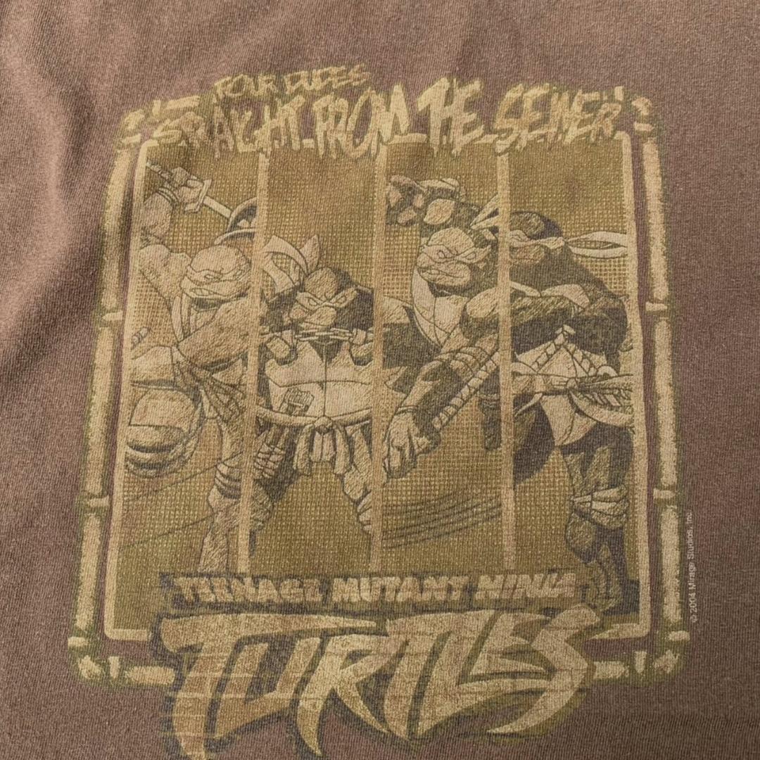 00s ミュータント ニンジャ タートルズ Tシャツ 茶色 ch-000036