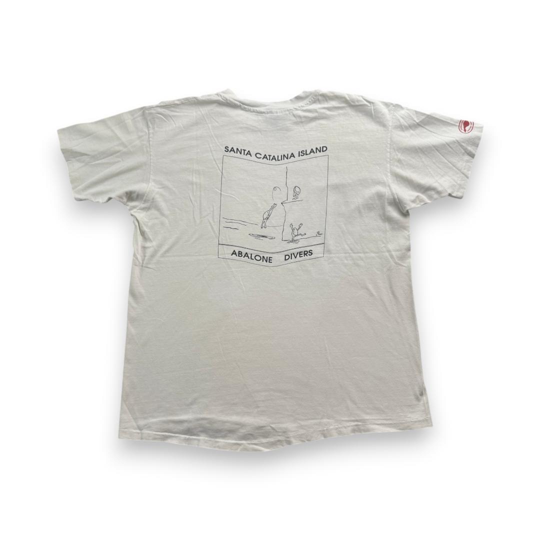 80s アートT Tシャツ サンタ カタリナ島 白 USA製 XL a-u-2505-020