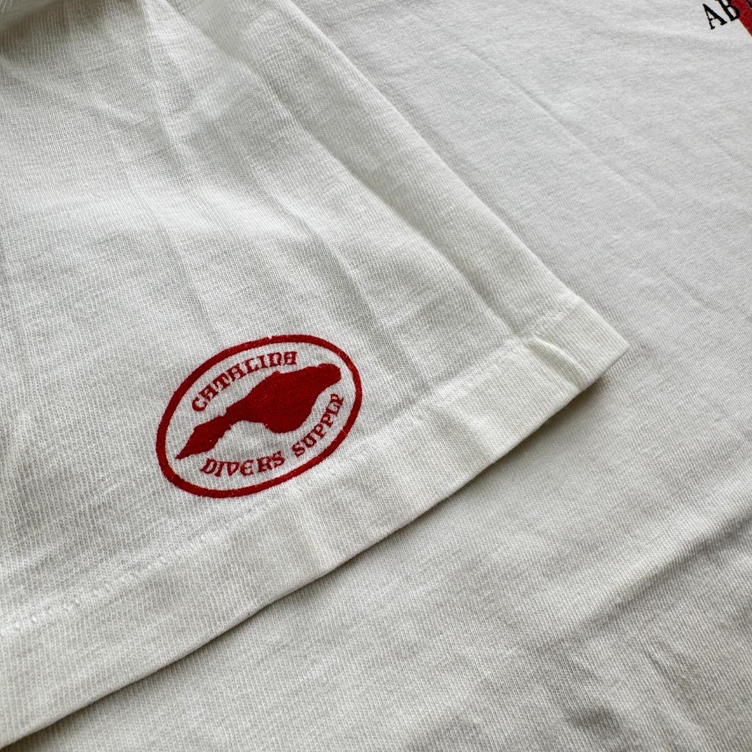 80s アートT Tシャツ サンタ カタリナ島 白 USA製 XL a-u-2505-020
