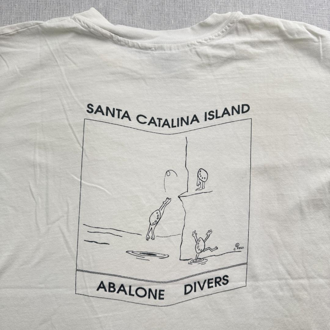 80s アートT Tシャツ サンタ カタリナ島 白 USA製 XL a-u-2505-020