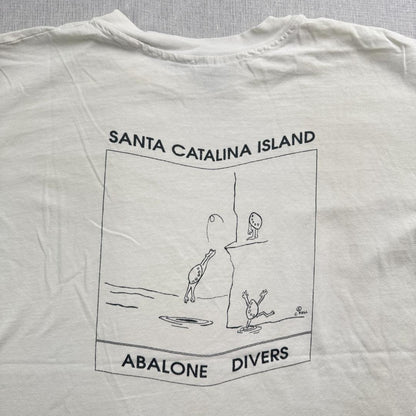 80s アートT Tシャツ サンタ カタリナ島 白 USA製 XL a-u-2505-020