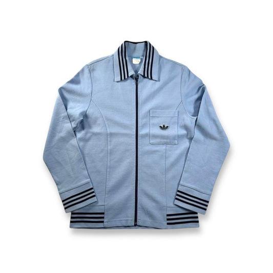 70s adidas ガイコツジャージ トラックジャケット 水色 L ad-t-2505-024