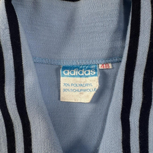 70s adidas ガイコツジャージ トラックジャケット 水色 L ad-t-2505-024