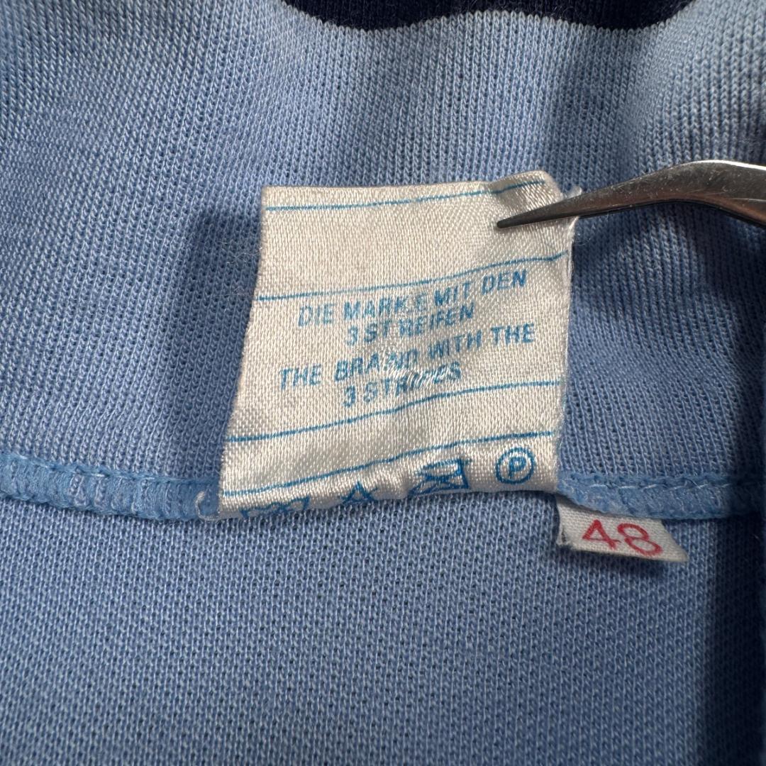 70s adidas ガイコツジャージ トラックジャケット 水色 L ad-t-2505-024