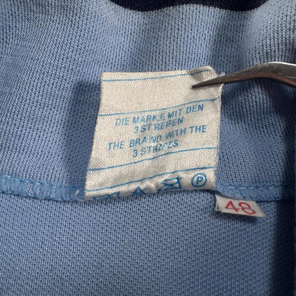 70s adidas ガイコツジャージ トラックジャケット 水色 L ad-t-2505-024