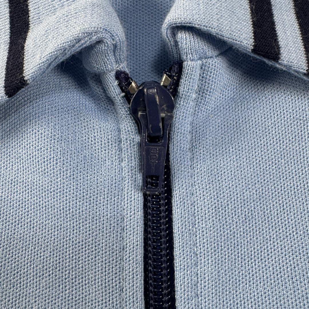 70s adidas ガイコツジャージ トラックジャケット 水色 L ad-t-2505-024
