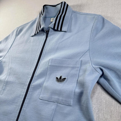 70s adidas ガイコツジャージ トラックジャケット 水色 L ad-t-2505-024