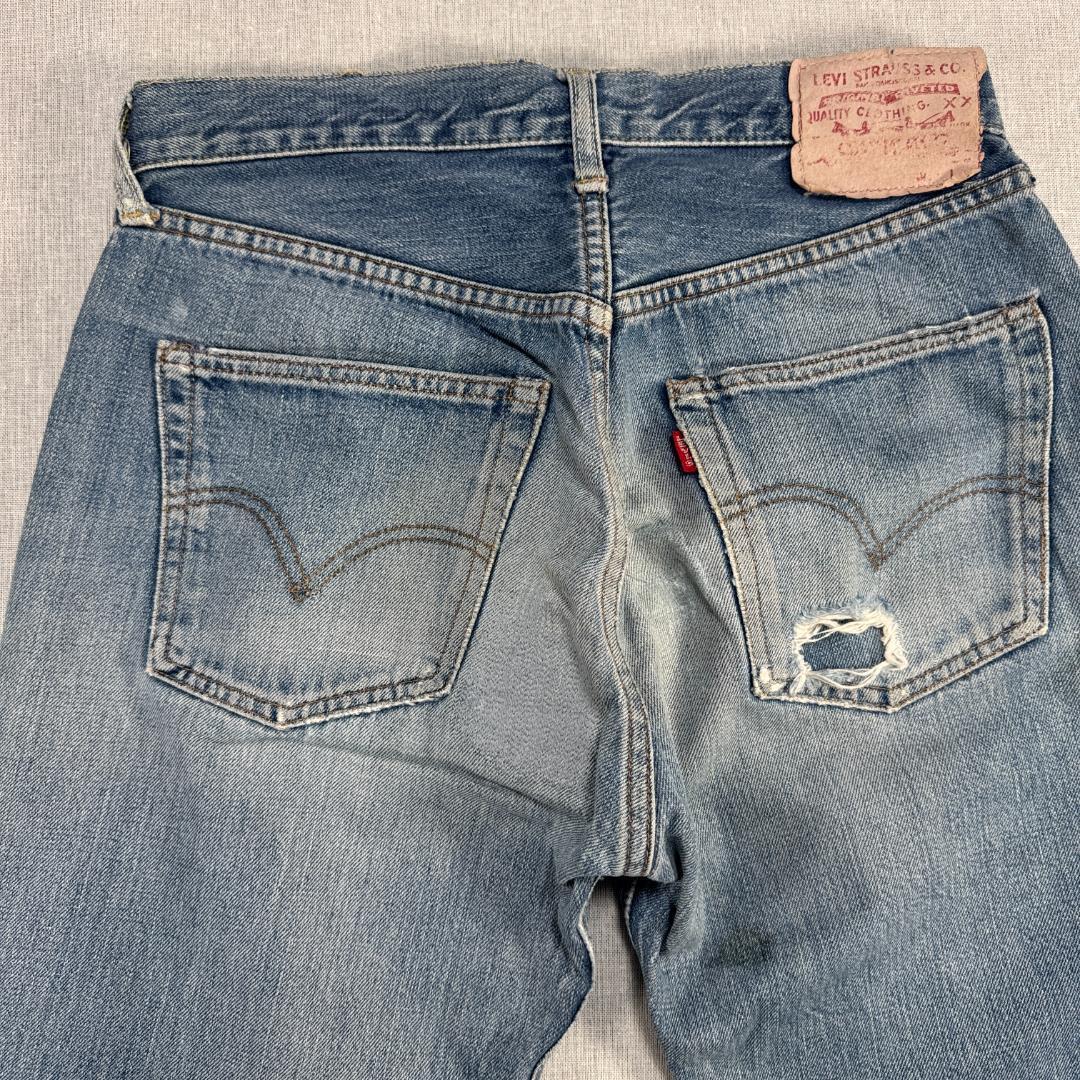 502 501 bigE 66前期 ボタン裏16 Vステッチ 赤耳 pa-00025