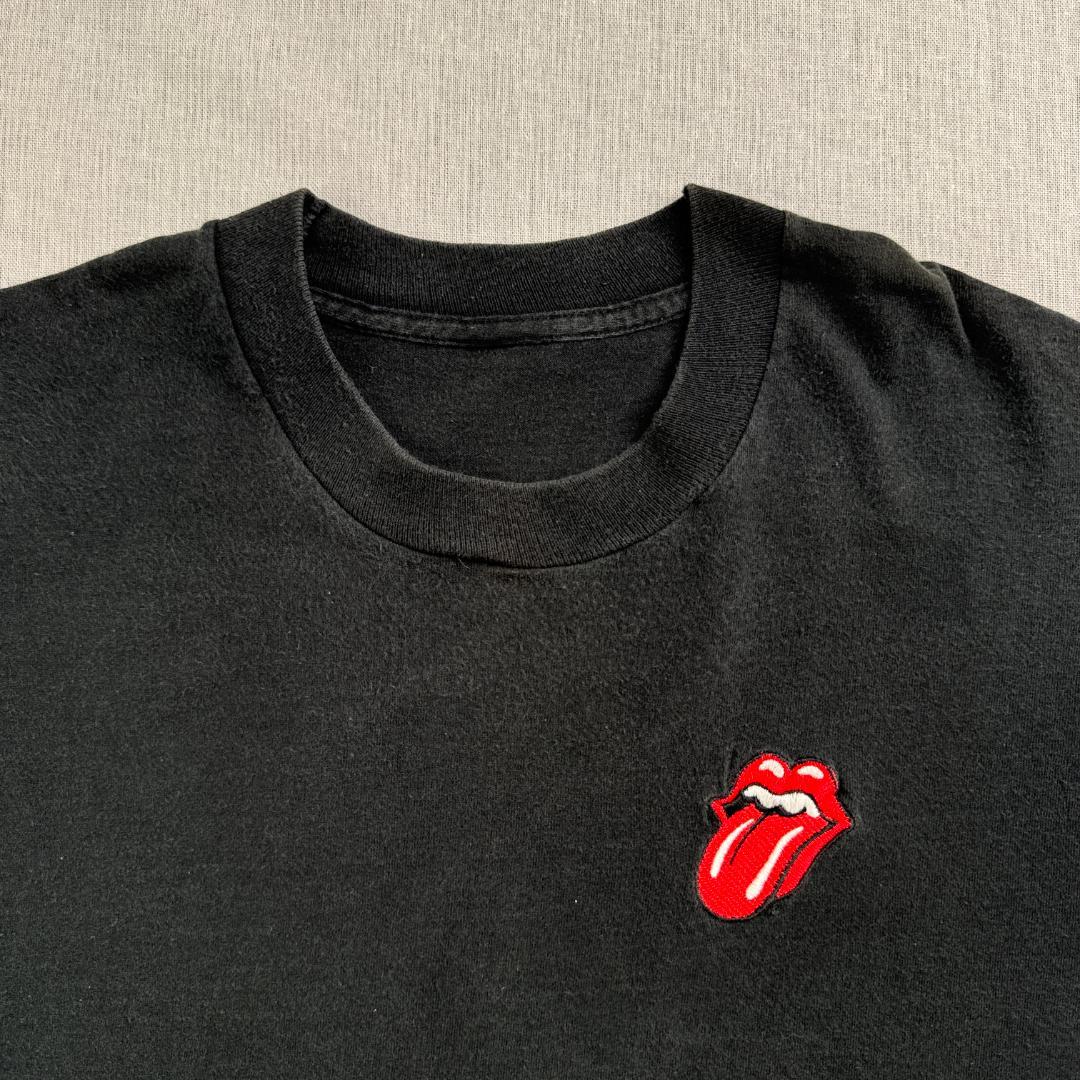 90s ローリングストーンズ 刺繍 Tシャツ 1997 両面 黒 ba-t-2505-018