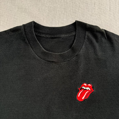 90s ローリングストーンズ 刺繍 Tシャツ 1997 両面 黒 ba-t-2505-018