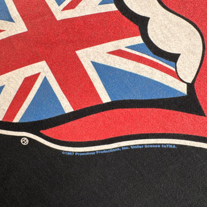 90s ローリングストーンズ 刺繍 Tシャツ 1997 両面 黒 ba-t-2505-018