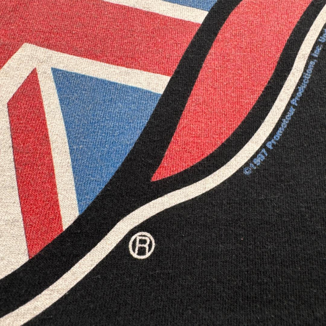 90s ローリングストーンズ 刺繍 Tシャツ 1997 両面 黒 ba-t-2505-018