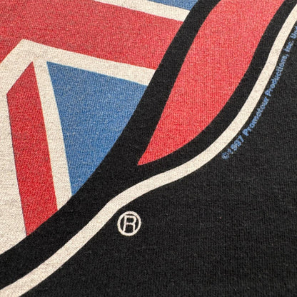 90s ローリングストーンズ 刺繍 Tシャツ 1997 両面 黒 ba-t-2505-018