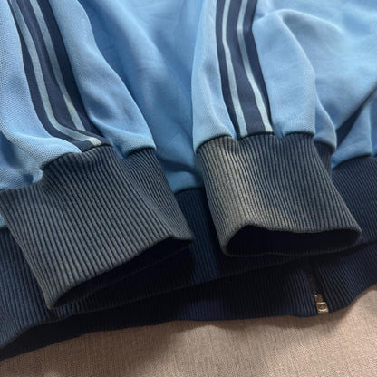70s adidas アディダス トラックジャケット 水色 6号 ジャージ XL ja-2603-047