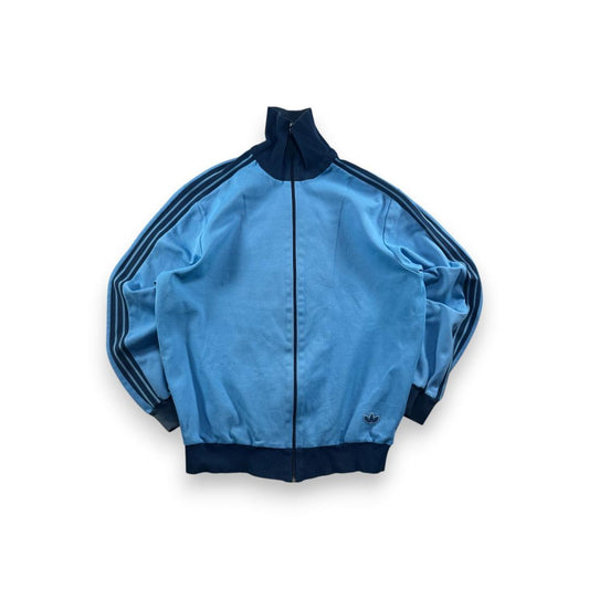 70s adidas アディダス トラックジャケット 水色 6号 ジャージ XL ja-2603-047