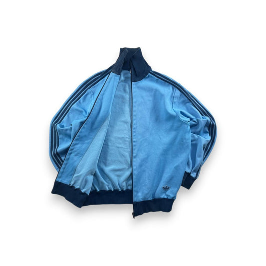 70s adidas アディダス トラックジャケット 水色 6号 ジャージ XL ja-2603-047