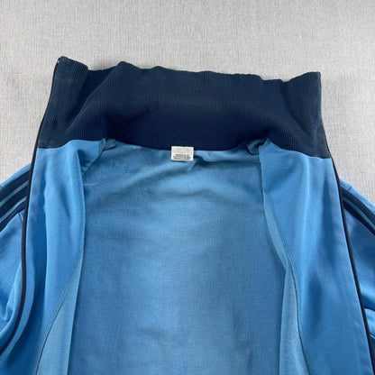 70s adidas アディダス トラックジャケット 水色 6号 ジャージ XL ja-2603-047