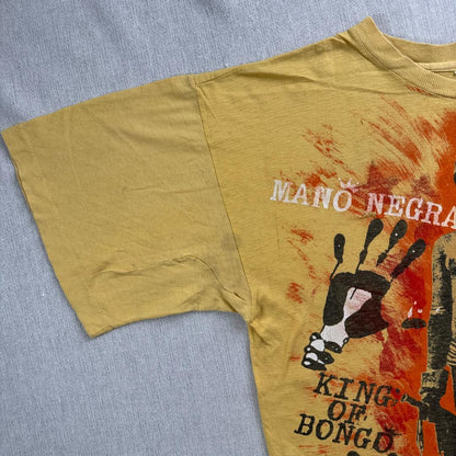 90s Mano Negra マノネグラ バンT 総柄 黄色 ba-t-2505-009