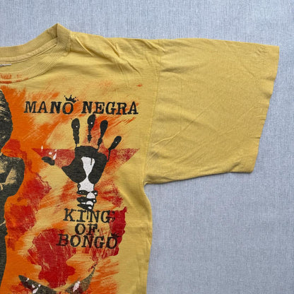 90s Mano Negra マノネグラ バンT 総柄 黄色 ba-t-2505-009