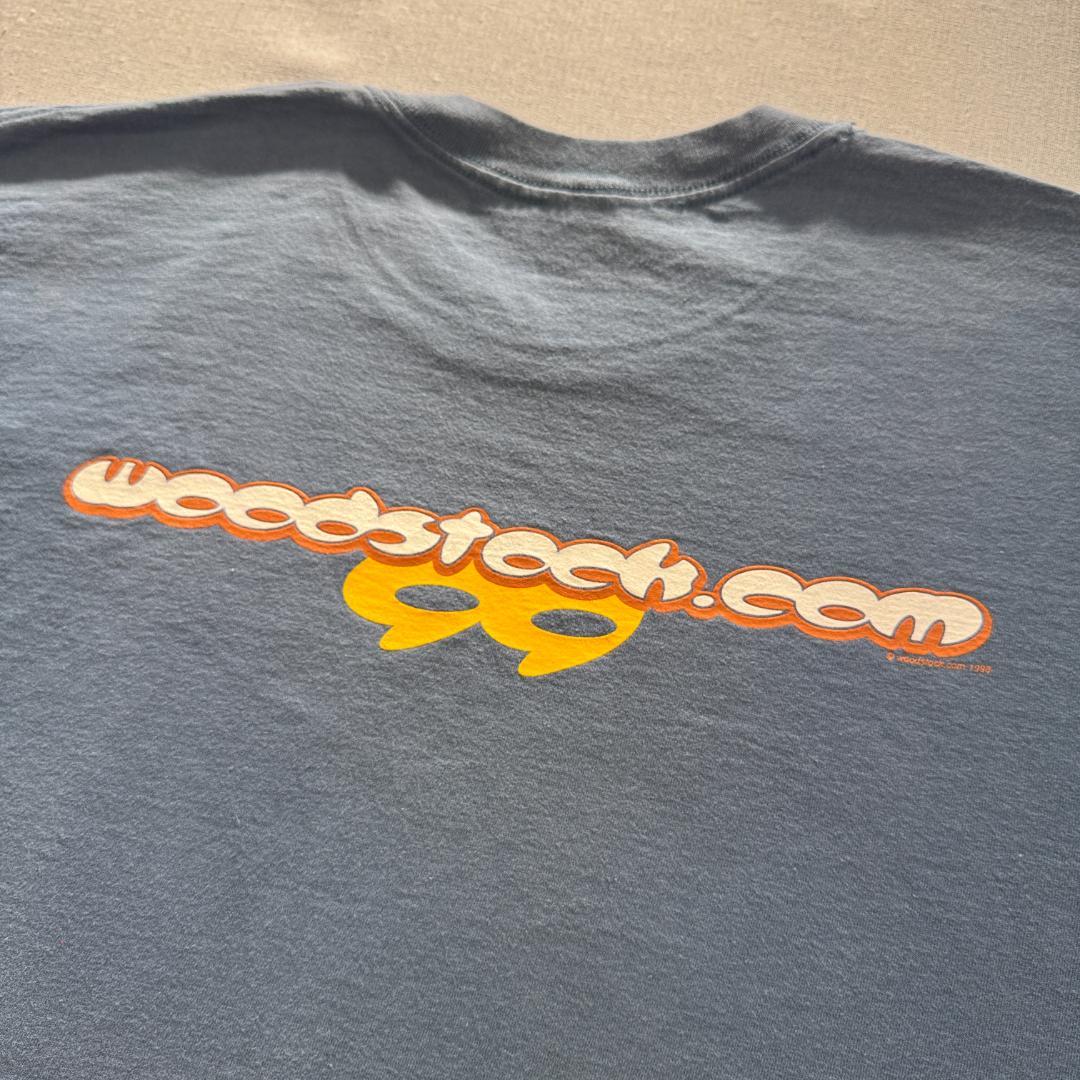 90s ウッドストック woodstock Tシャツ 青 1998 ba-000027
