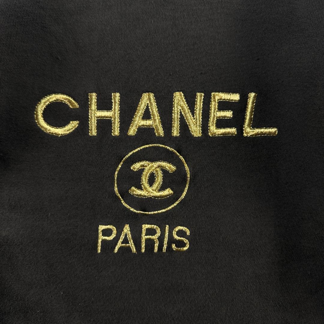 超 90s シャネル CHANEL スウェット トレーナー 黒 刺繍 sw-2603-010