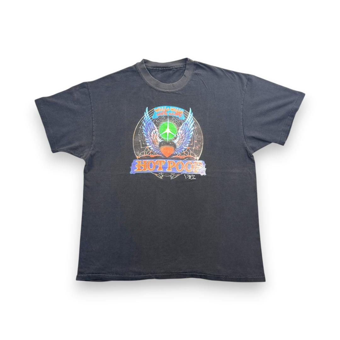 90s HOT POOP Tシャツ レコード バンドT 黒 ba-u-2505-076
