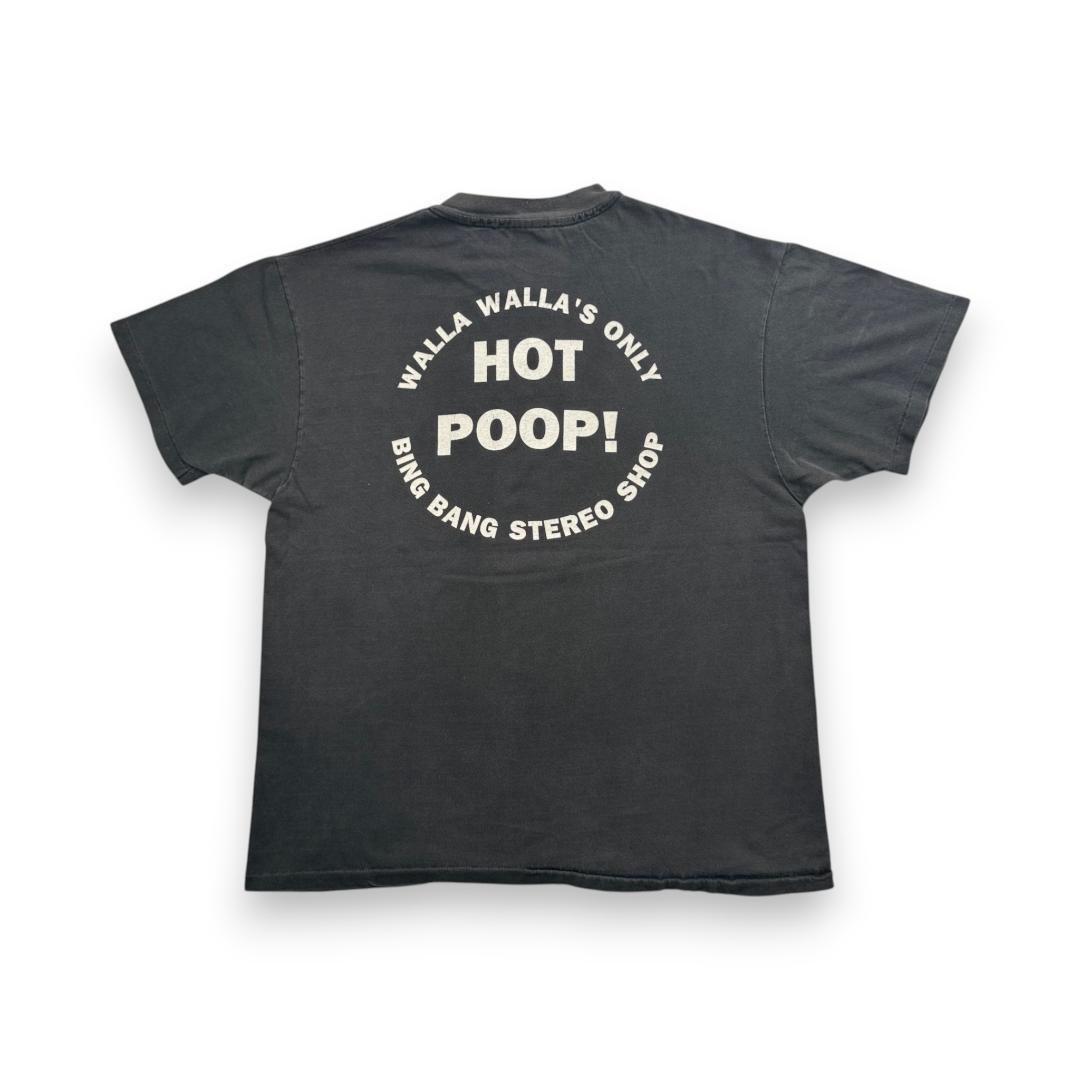 90s HOT POOP Tシャツ レコード バンドT 黒 ba-u-2505-076