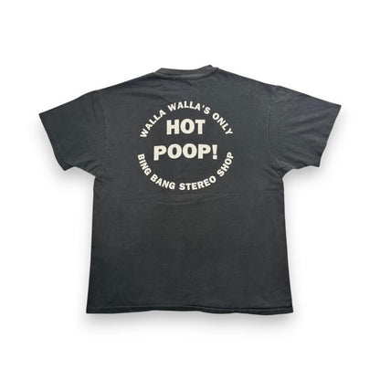 90s HOT POOP Tシャツ レコード バンドT 黒 ba-u-2505-076